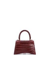 Pre-Owned Balenciaga Small Hourglass Top Handle Bag Embossed Leather