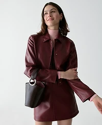 kate spade new york Halo Glazed Leather Mini Bucket Bag