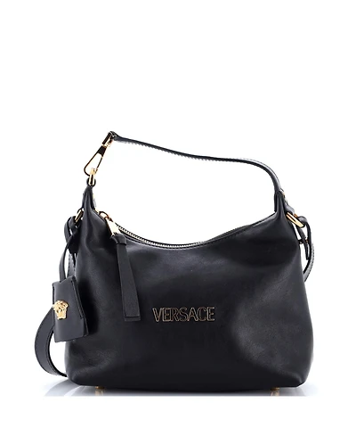 Pre-Owned Versace Tag Hobo Leather