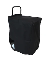 Sunnydaze Decor Steel Log Cart Carrier and Storage Rack with Wheels and Cover