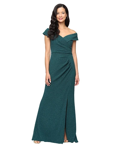 Alex Evenings Women's Long Off-The-Shoulder Dress