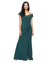 Alex Evenings Women's Long Off-The-Shoulder Dress