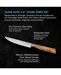 Messermeister Oliva Elite Fine-Edge Steak Knife Set / 4 Pc.