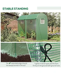 Outsunny Walkin house 10' x 3' x 7', Zipper Windows, Doors,