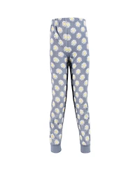 Hudson Baby Infant Girls Cotton Pajama Set, Blue Daisy, 6 Years