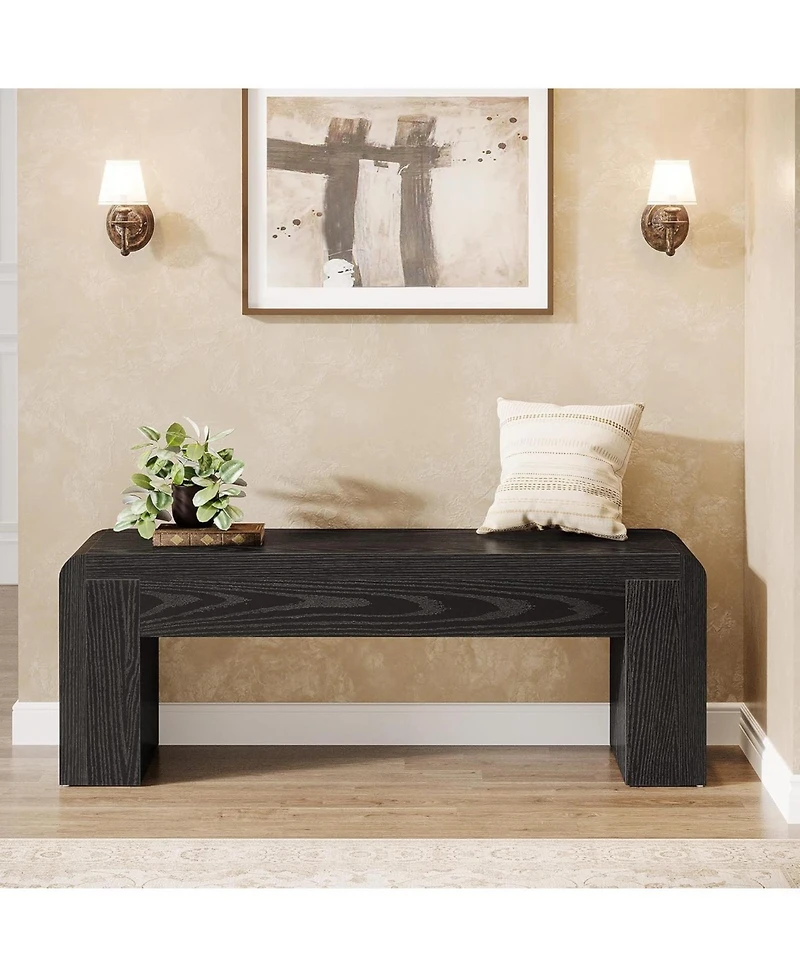 Tribesigns Farmhouse End of Bed Bench for Bedroom