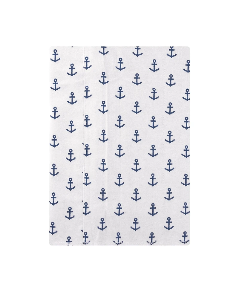 Hudson Baby Cotton Flannel Burp Cloths -Pack, Sea Friends