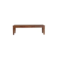 Porter Designs Sonora Solid Sheesham Wood Dining Bench, Brown