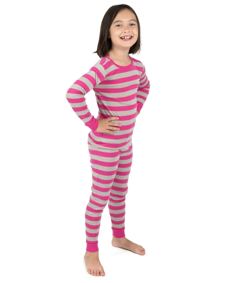 Leveret Kids Two Piece Cotton Striped Holiday Pajamas