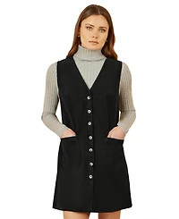 Yumi Women's Cord Tunic Dress With Pockets