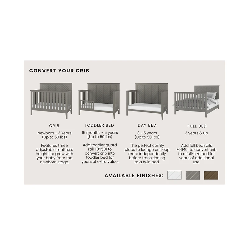 Child Craft Atwood 4-in-1 Convertible Crib