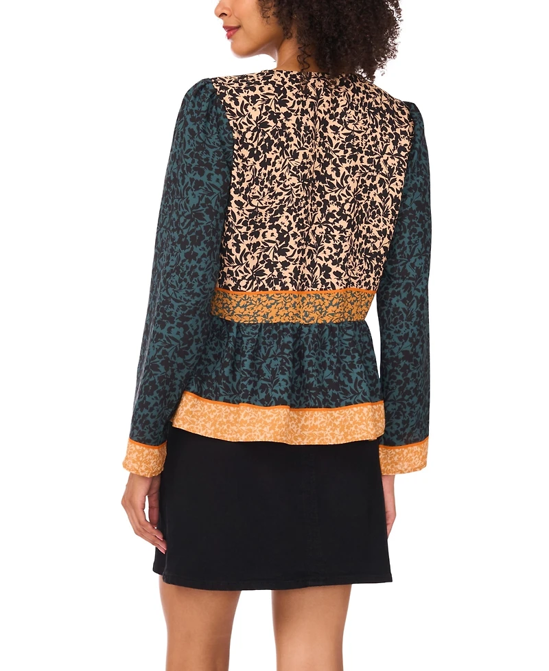 Vince Camuto Women's Crewneck Button-Down Top