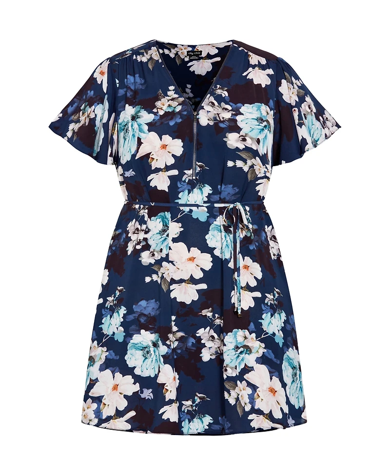City Chic Women's Plus Megan Print Dress