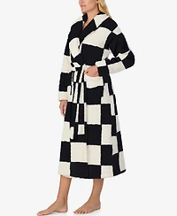 Sanctuary Women's Ultra-Cozy Belted Check Wrap Short Robe