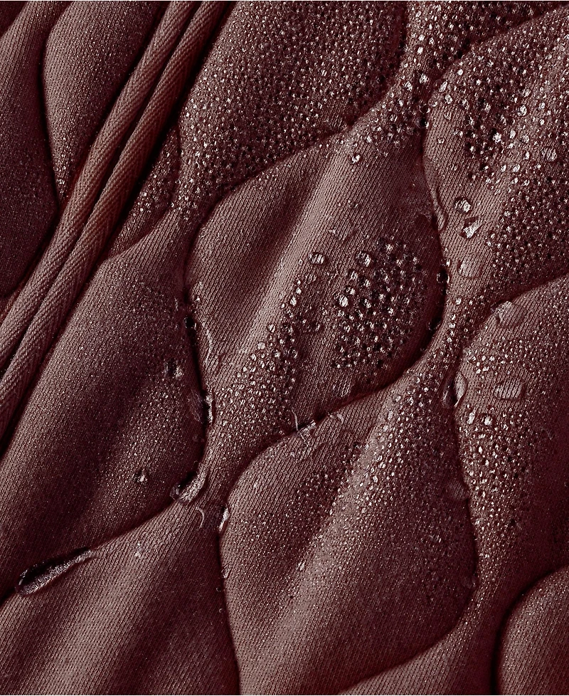 Lands' End Women's RainDefense Serious Sweats Quilted Full Zip Jacket