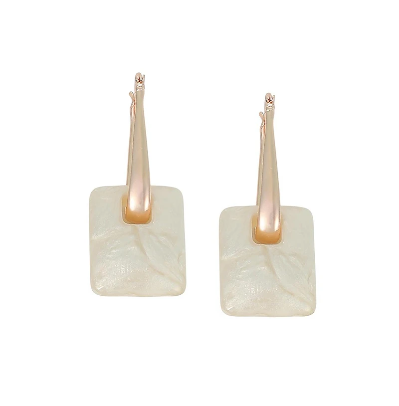 Women's The Puffer-Glaze Hoop Earrings - Rose Gold