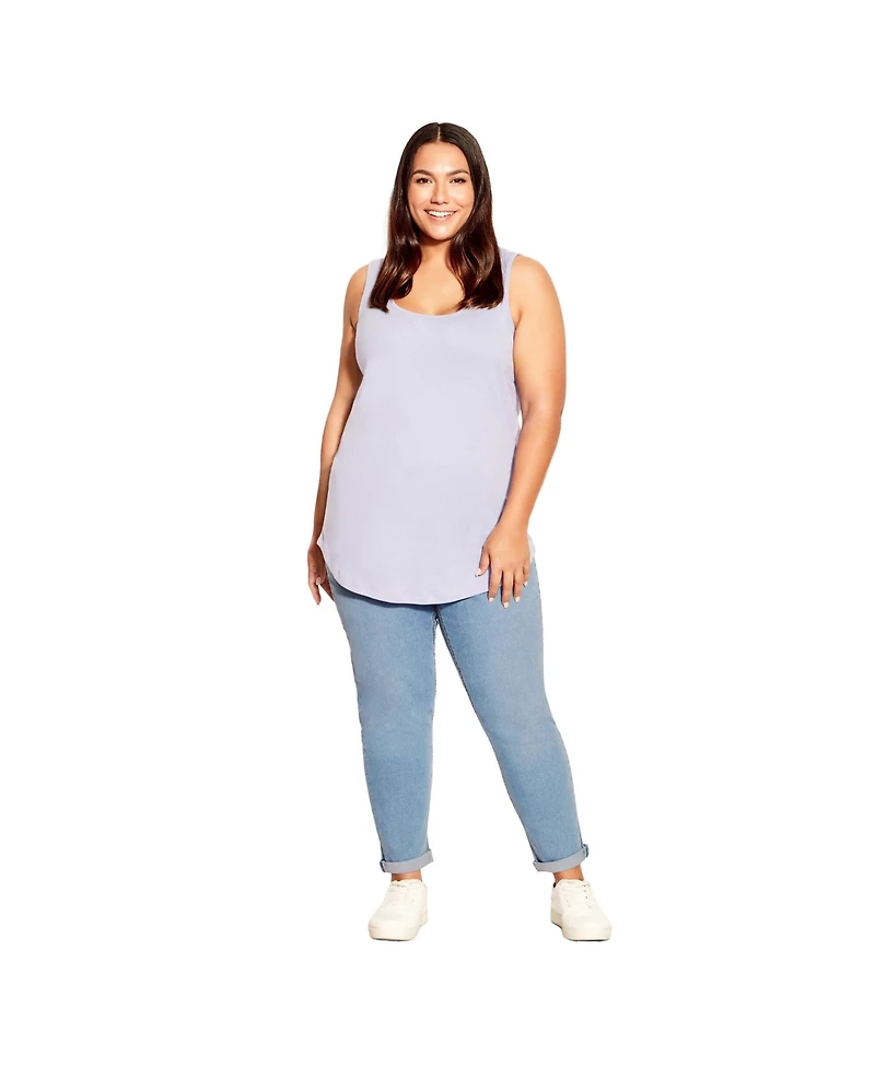 Avenue Women's Denim Girlfriend Stretch Jean