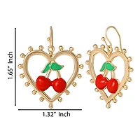 Juicy Couture Cherry Heart Drop Earrings