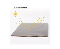 Aoodor 6Pcs 62'' (W) x 28'' (L) x 0.2'' Polycarbonate Gazebo Proof Panels, Waterproof Uv Protected Reinforced Sheets, Twin-Wall Bronze Sheets