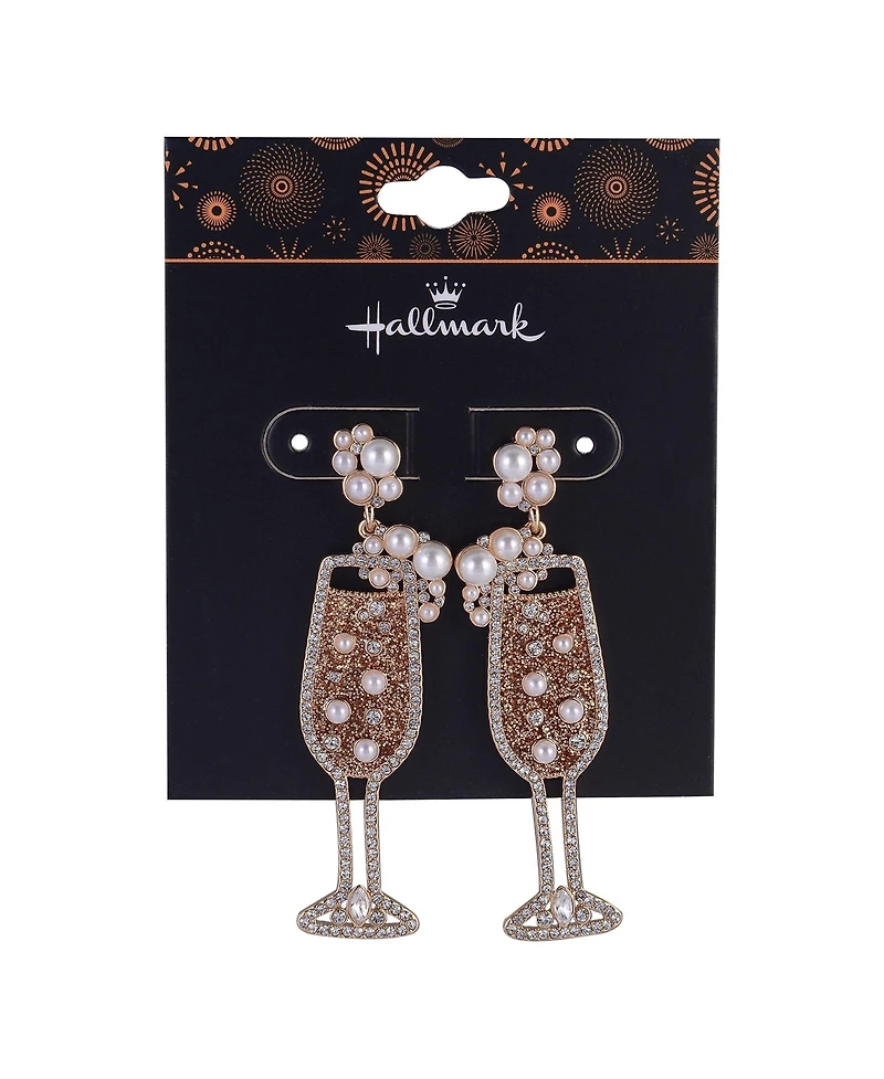 Hallmark Champagne Flute Earrings