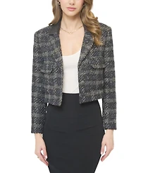 Central Park West Women's Colette Lurex Houndstooth Jacket