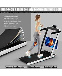 Skonyon 2.25HP 2 in 1 Folding Treadmill with App Speaker Remote Control