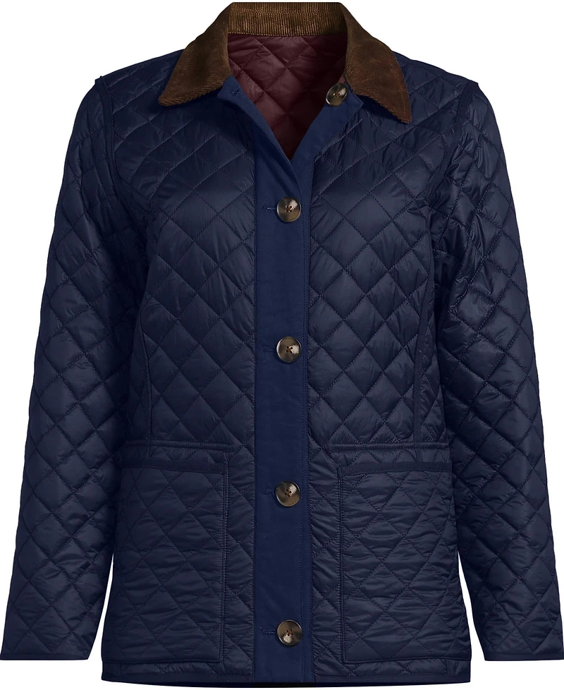 Lands' End Women's Reversible Barn Quilted Insulated Jacket