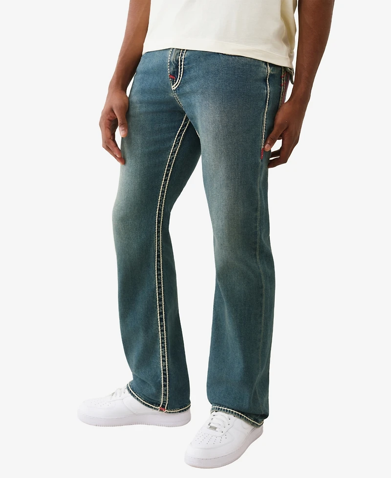 True Religion Men's Billy Bootcut Rope Stitch Flap Jeans