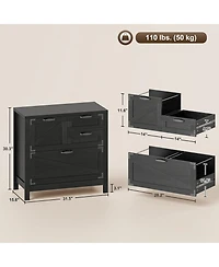 Homcom 4 Drawer File Cabinet Filing for Letter/A4/Legal Files