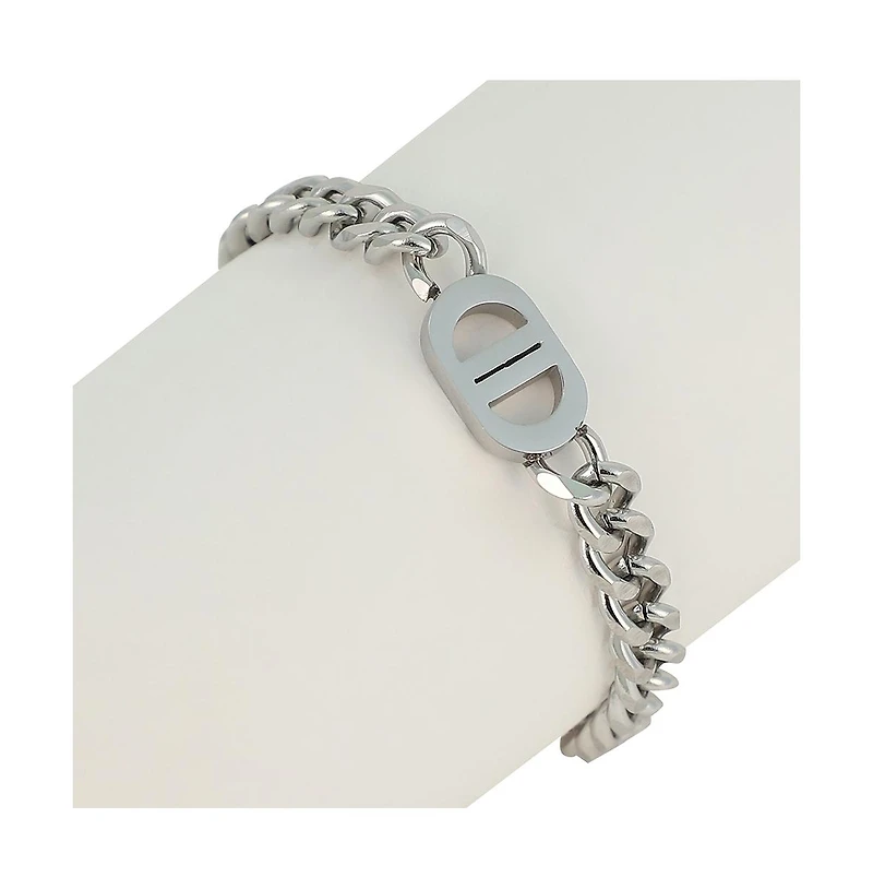 Women's The Curved-Link Chain Bracelet - Metallic Silver