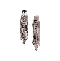 Women's The Bijou-Quad Drop Earrings - Crystal Silver