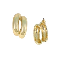 Women's The Strokes Hoop Earrings - California Gold