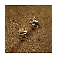 Women's The Ripple Hoop Earrings - California Gold