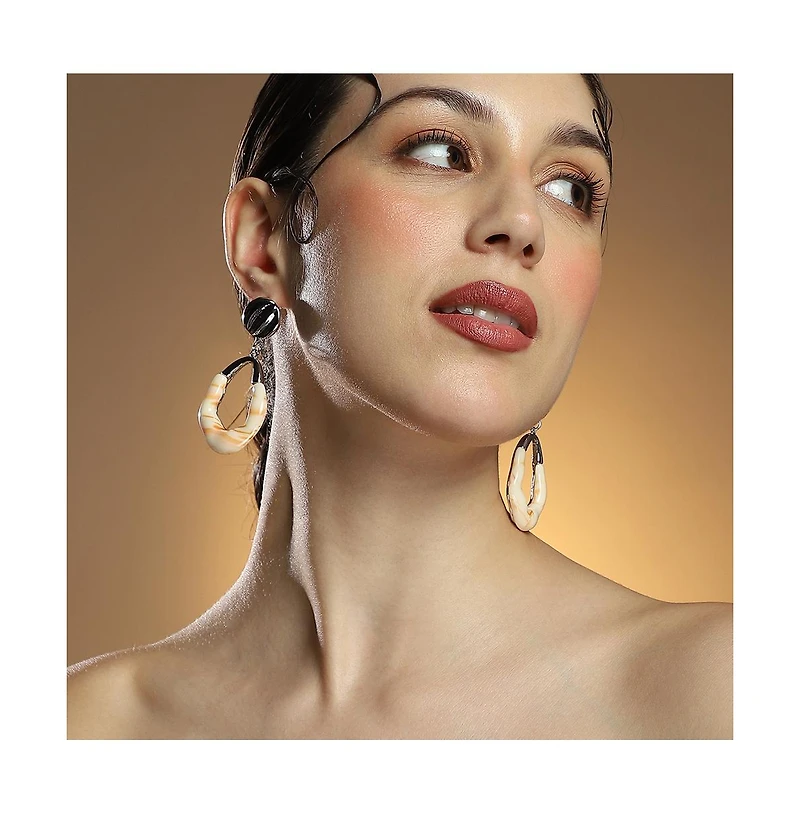 Women's The Calacatta Drop Earrings - Chrome Silver