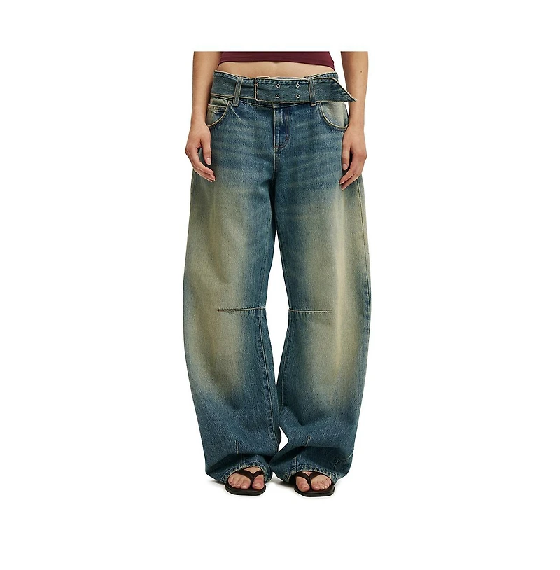 Cotton On Women's Low Barrel Jean