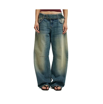 Cotton On Women's Low Barrel Jean