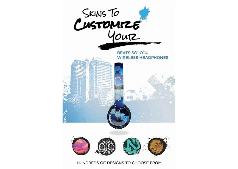 Beats Solo 4 Bluetooth Wireless On-Ear Headphones with MightySkins Protective Skins and 2 Year Extended Warranty Bundle - Cloud Pink