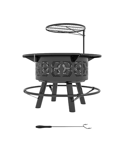 Slickblue Outdoor Fire Pit for Patio, Backyard, or Garden Gatherings
