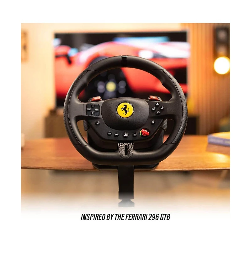 Thrustmaster Ferrari 296 Gtb Racing Wheel and Pedal Set for PS4 PS5 and Pc