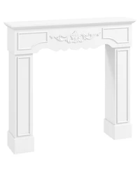Homcom Baroque Fireplace Mantel, Fireplace Surround with Leg,