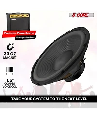 5 Core 12 Inch Guitar Amp Speaker Replacement 200W 8 Ohm Low Distortion for Electric Guitar Cabinets
