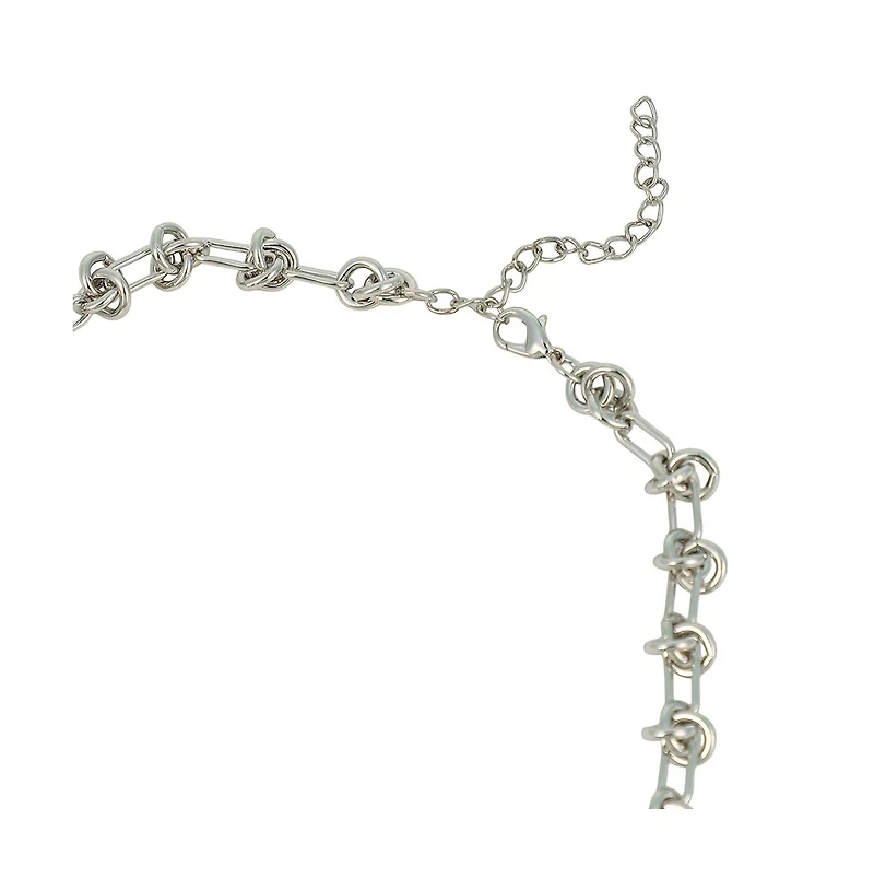 Sohi Women's The Knot-Link Chain Necklace - Metallic