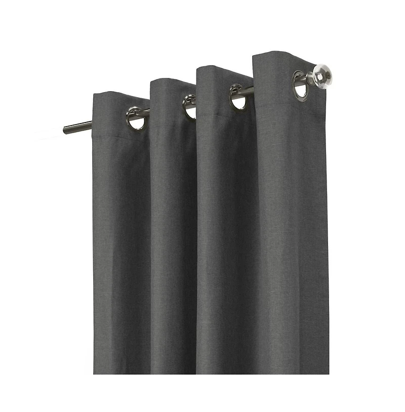 Thermaplus Edison Grommet Premium Quality Blackout Curtains Panel for Bedroom 52" x 108" Charcoal
