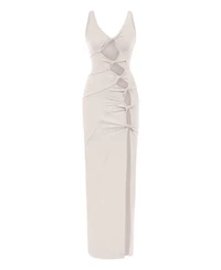 Jendue Us Women's Sara Dress - Elegant Cut-Out Maxi | Event Wear