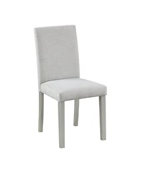 5-Piece Square Dining Table Set with 4 Upholstered Chairs, Crystal Trim Wood for Kitchen or Small Room-Maison Boucle