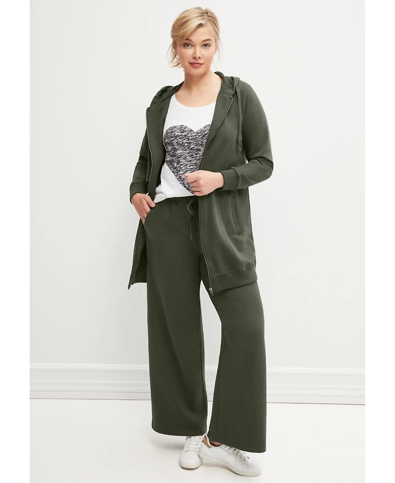 ellos Women's Wide Leg French Terry Sweatpant