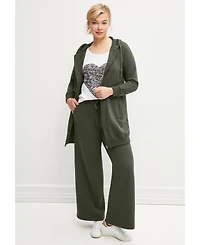 ellos Women's Wide Leg French Terry Sweatpant