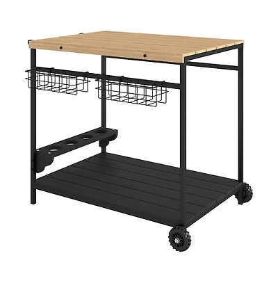 Slickblue Outdoor Bar and Serving Cart for Entertaining Guests on Patio or Deck