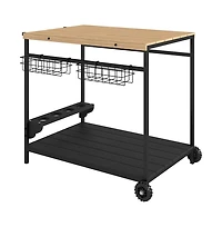 Slickblue Outdoor Bar and Serving Cart for Entertaining Guests on Patio or Deck