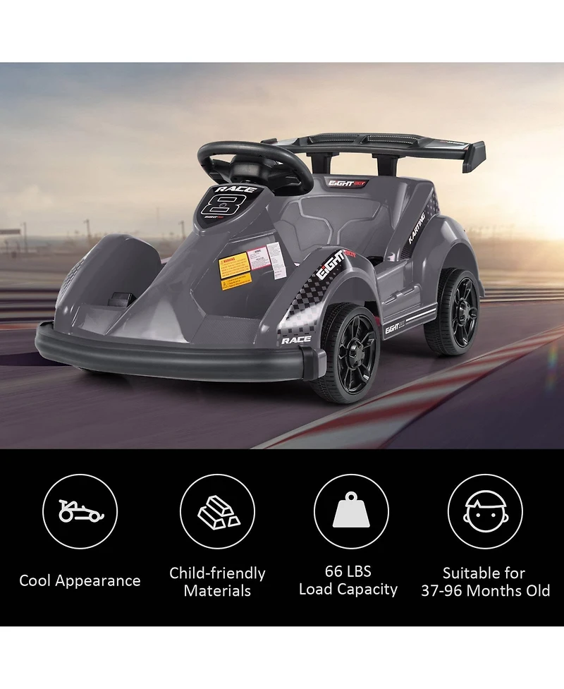 Givimo 6V Kids Ride On Go Cart with Remote Control and Safety Belt